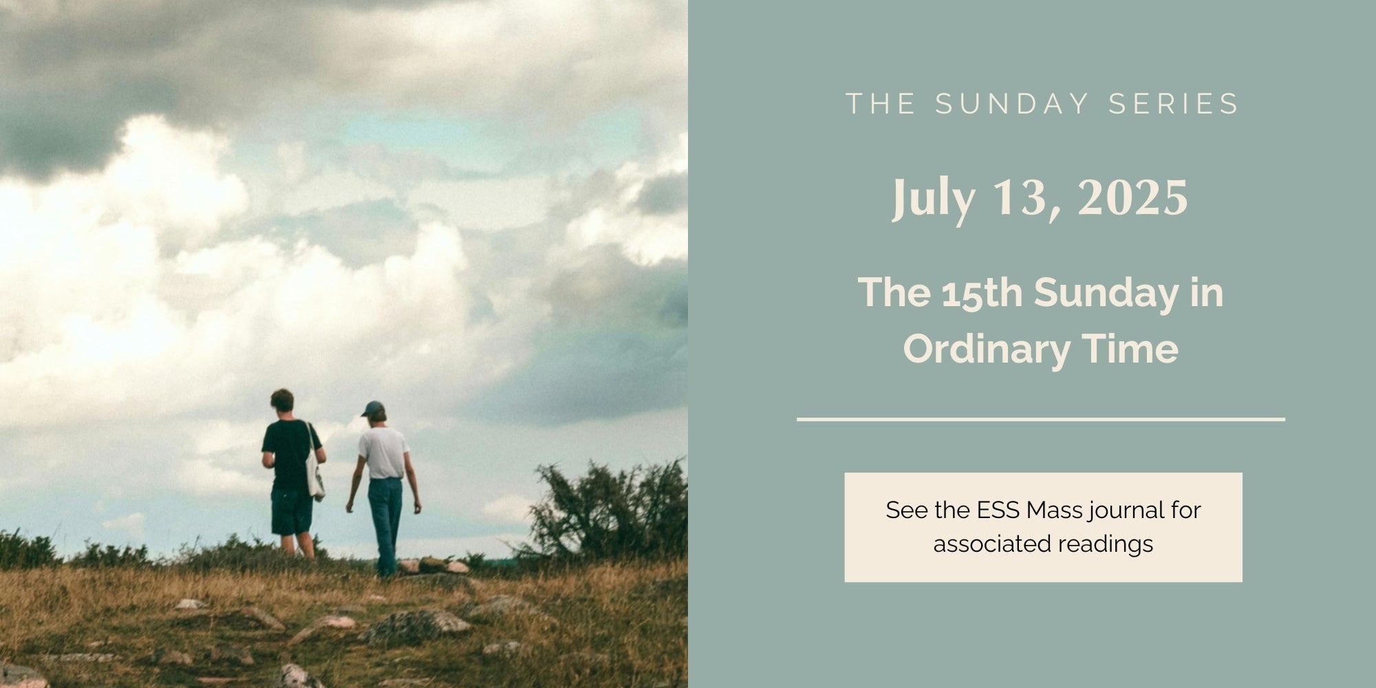 July 13, 2025: Fifteenth Sunday in Ordinary Time