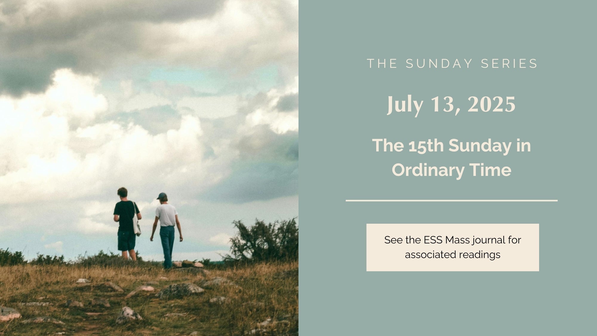 July 13, 2025: Fifteenth Sunday in Ordinary Time