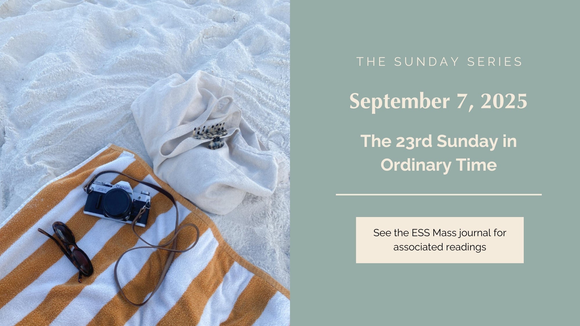 September 7, 2025: Twenty-Third Sunday in Ordinary Time