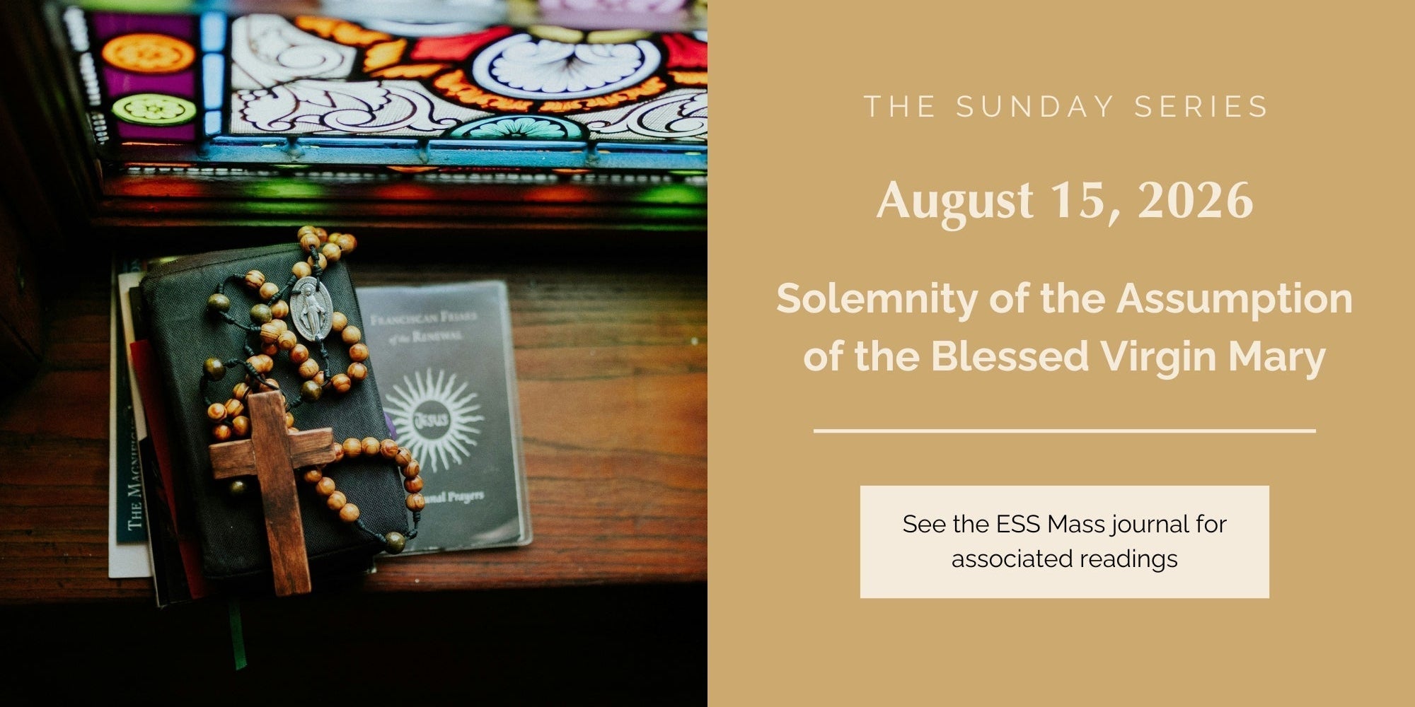 August 15, 2026: Solemnity of the Assumption of the Blessed Virgin Mary