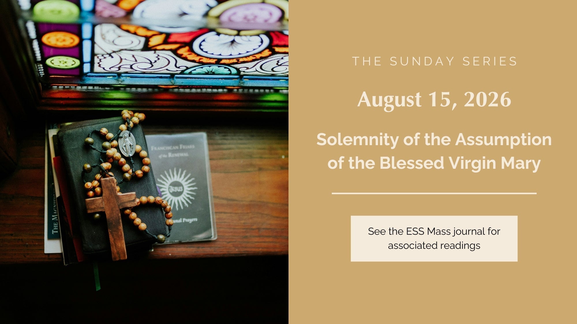 August 15, 2026: Solemnity of the Assumption of the Blessed Virgin Mary