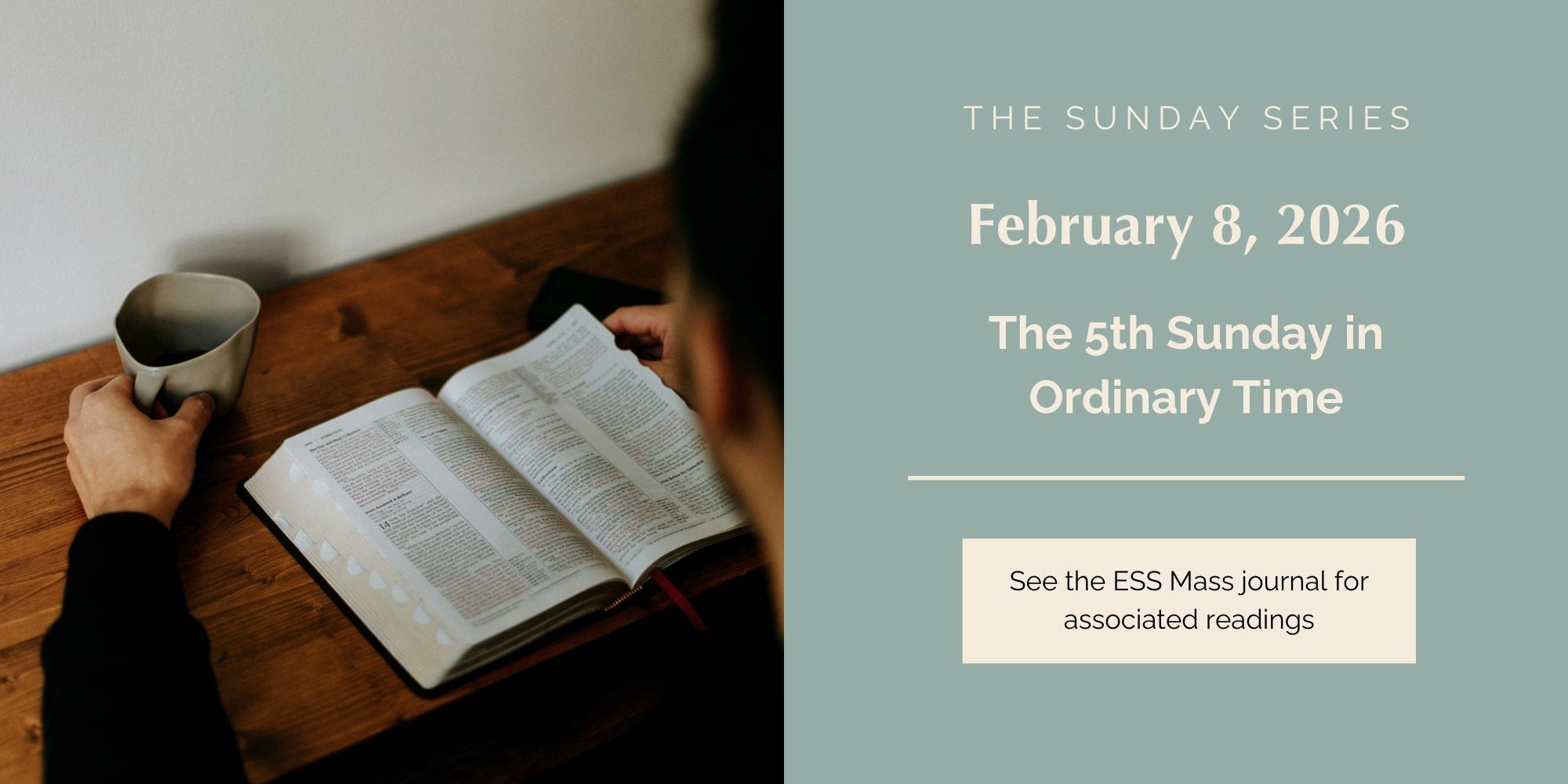February 8, 2026: Fifth Sunday in Ordinary Time