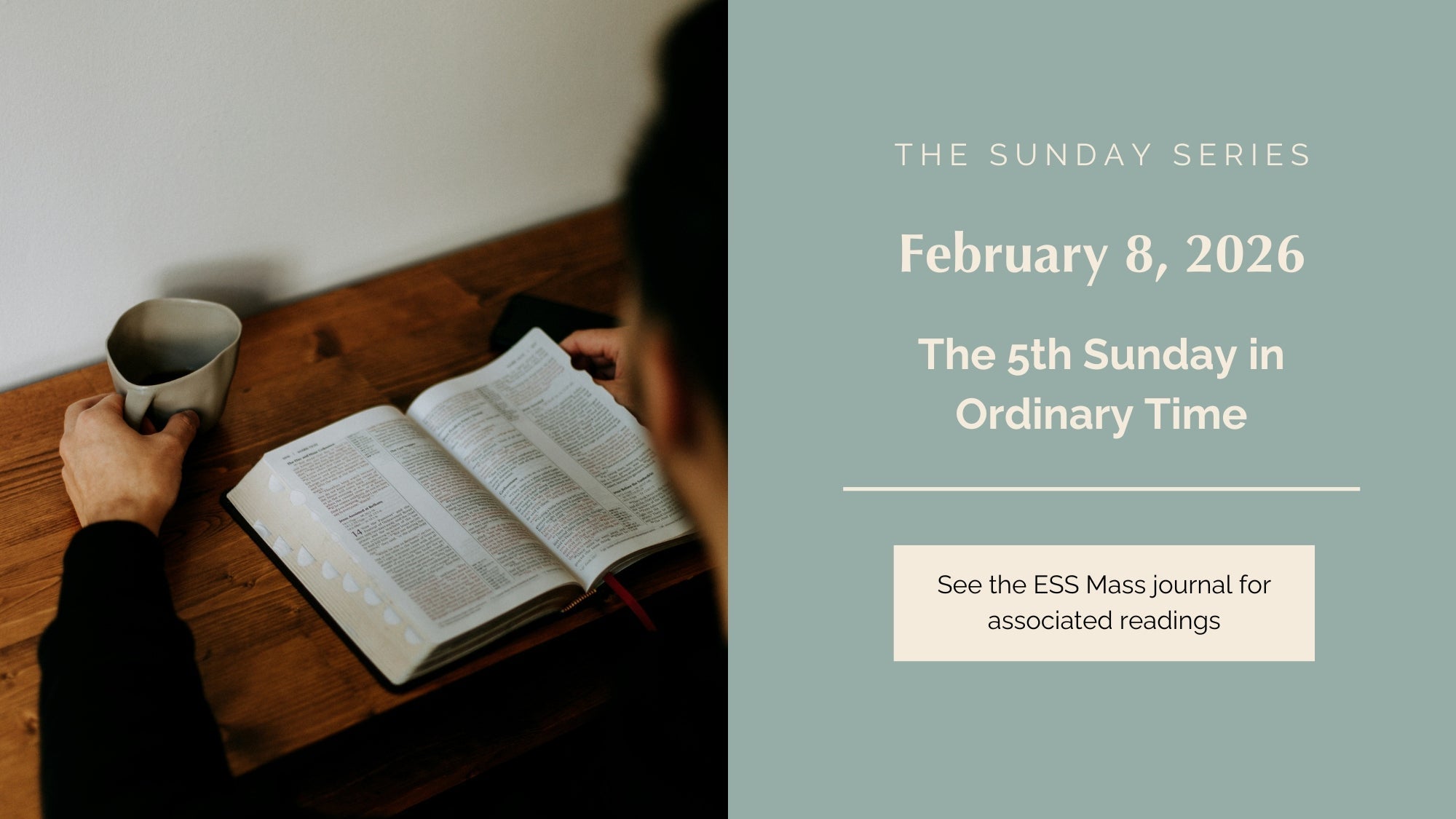 February 8, 2026: Fifth Sunday in Ordinary Time