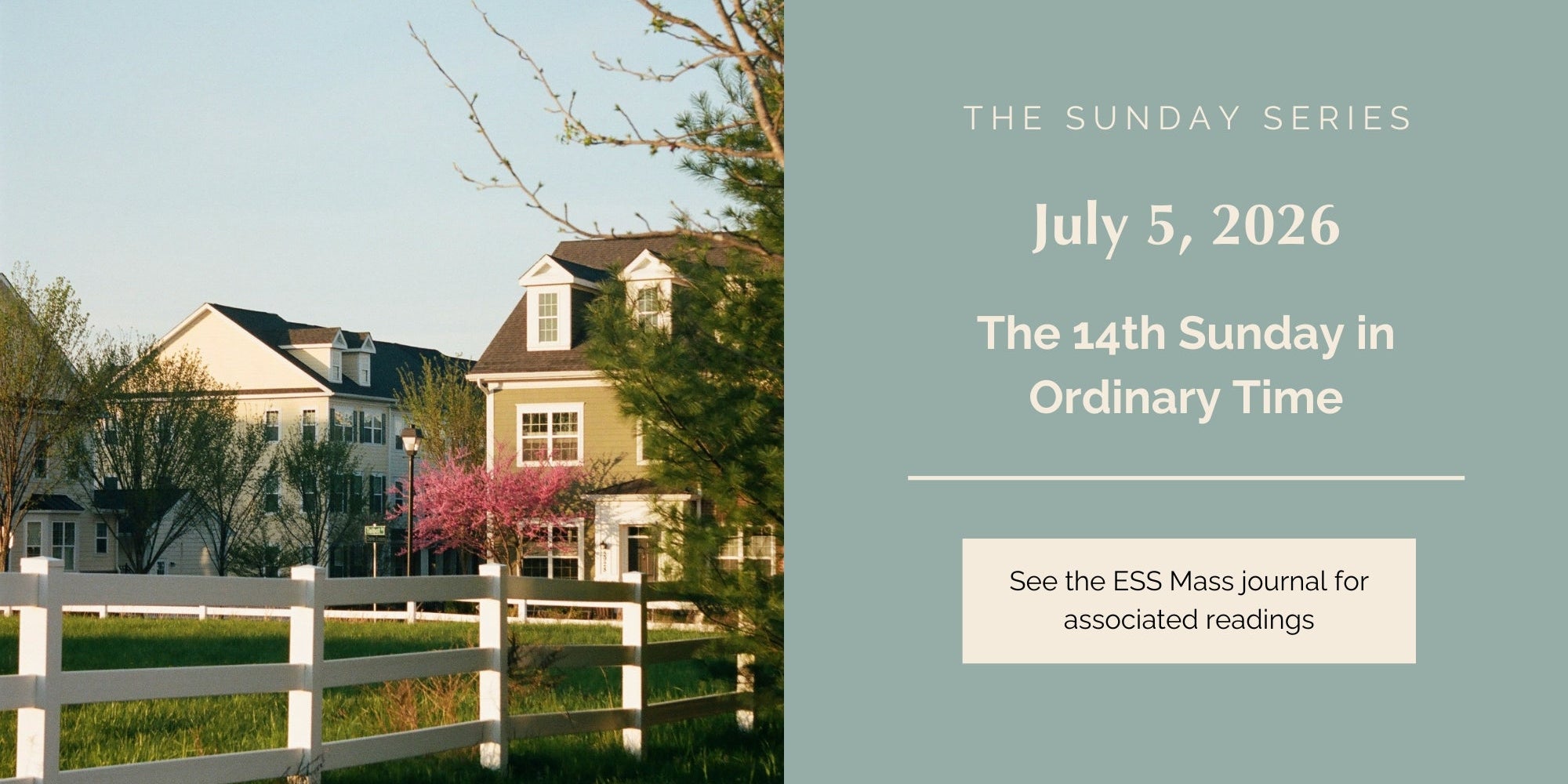 July 5, 2026: Fourteenth Sunday in Ordinary Time