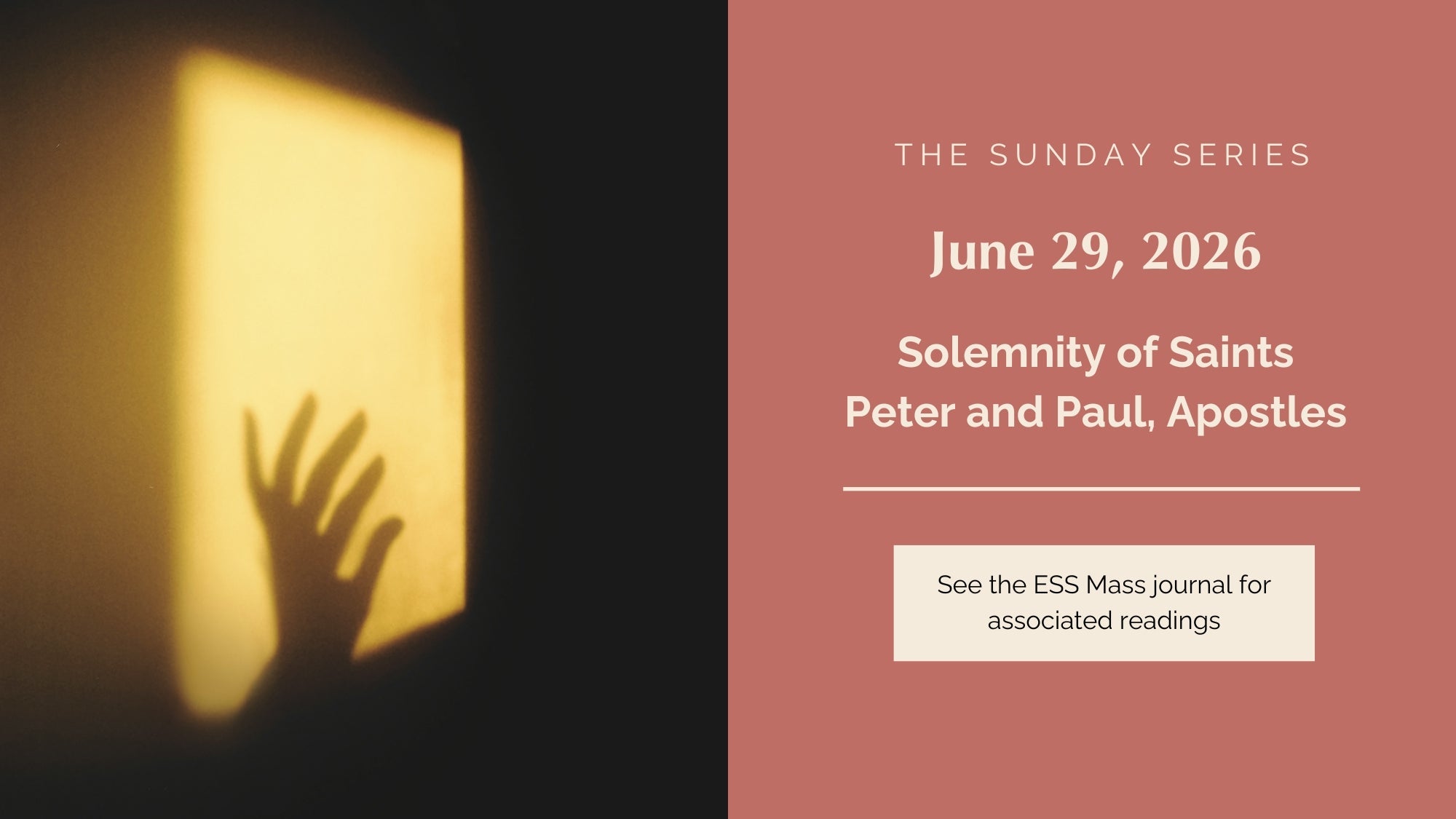 June 29, 2026: Solemnity of Saints Peter and Paul, Apostles