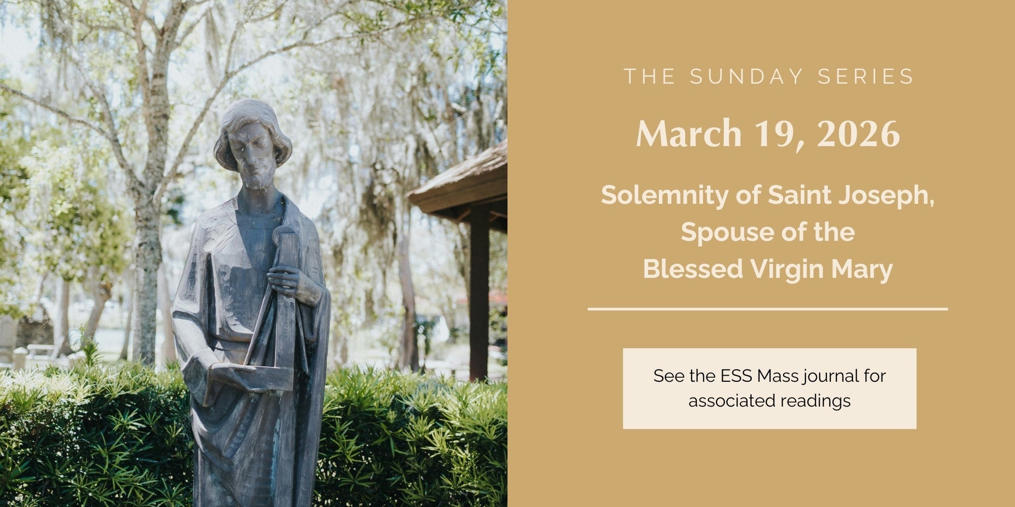 March 19, 2026: Solemnity of Saint Joseph, Spouse of the Blessed Virgin Mary