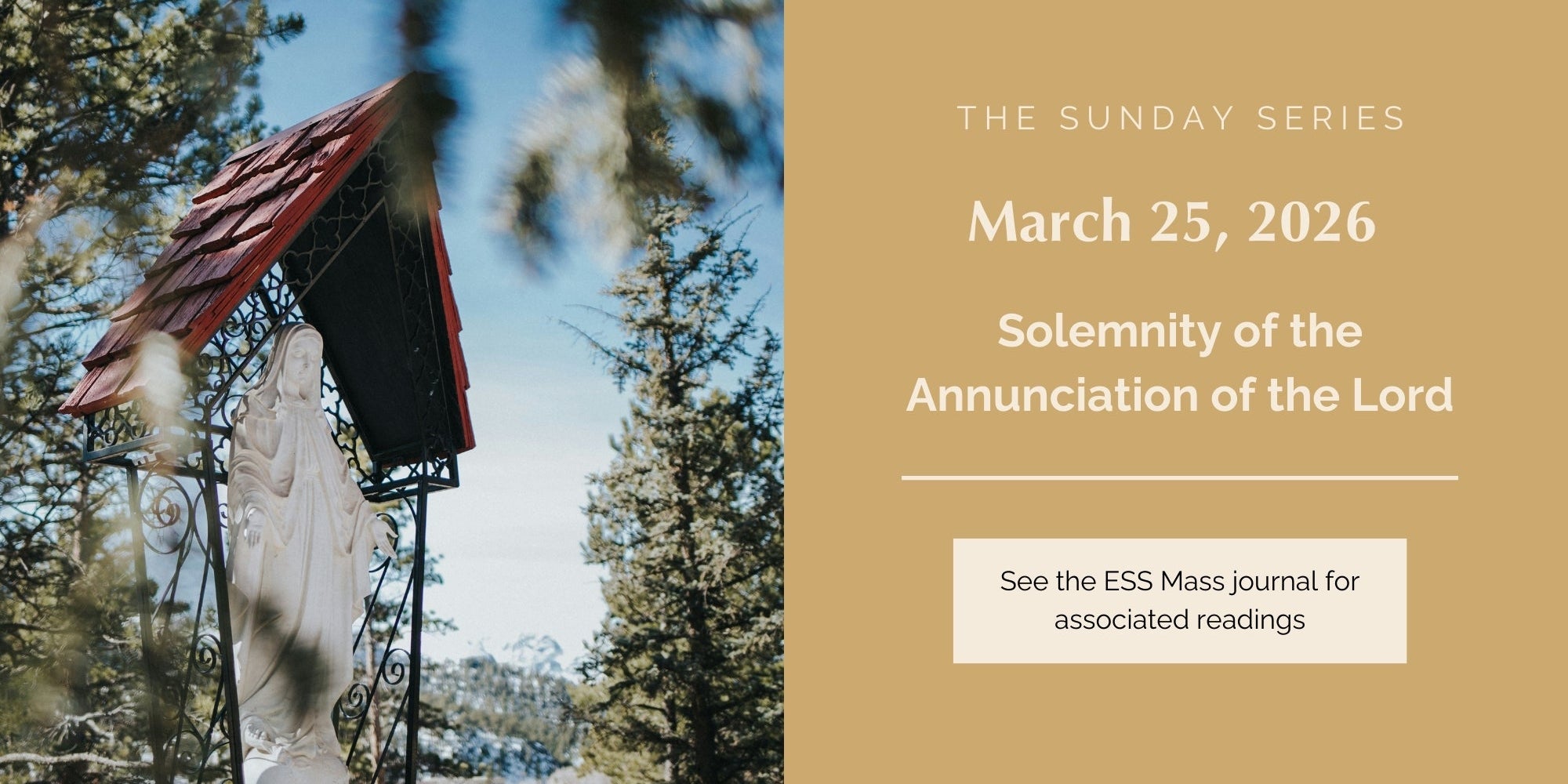 March 25, 2026: Solemnity of the Annunciation of the Lord