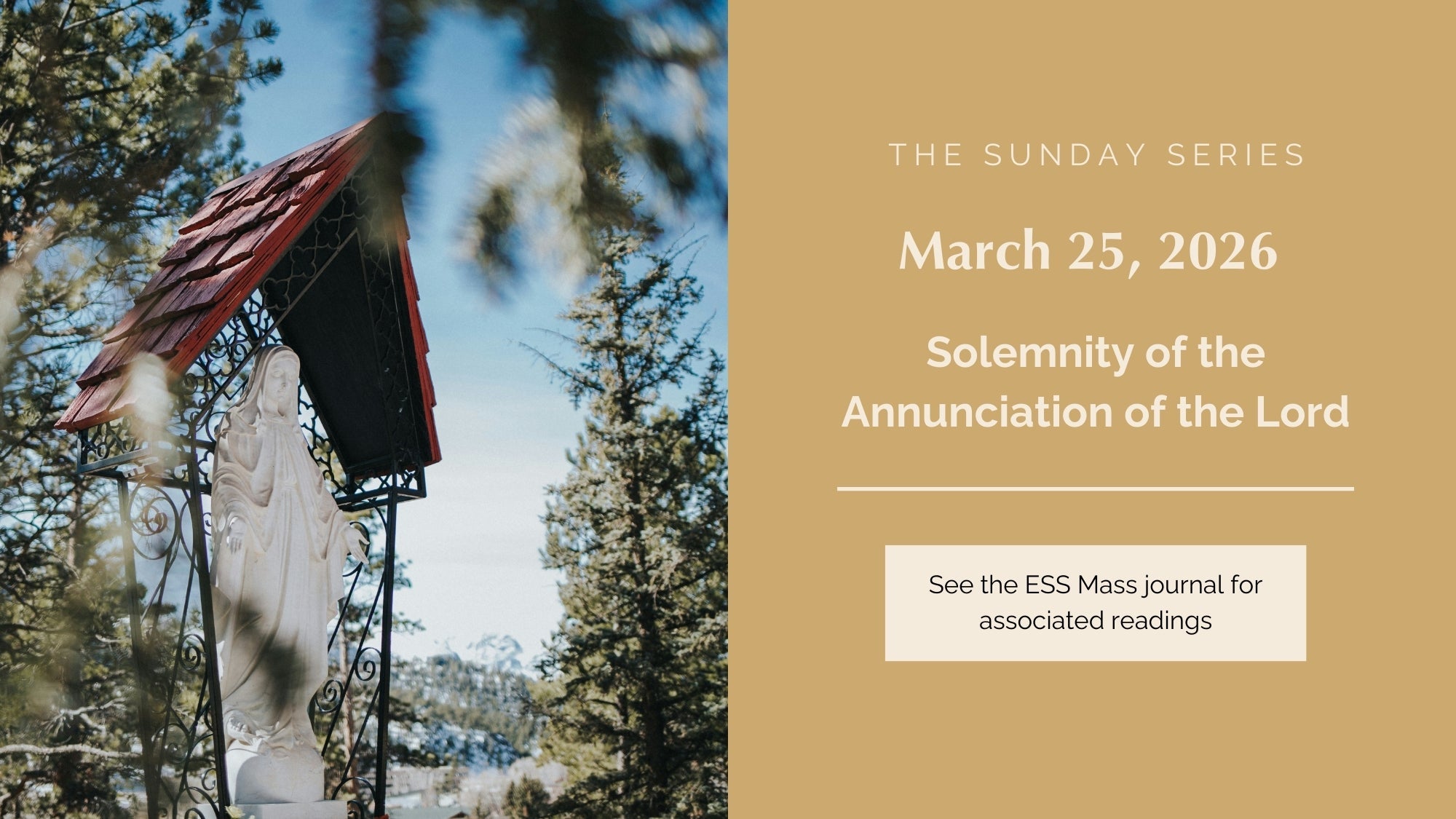 March 25, 2026: Solemnity of the Annunciation of the Lord