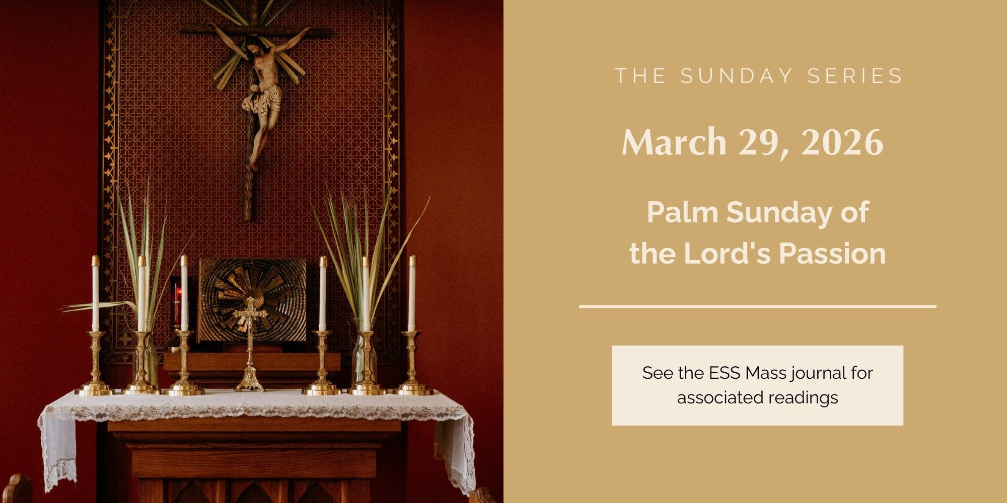 March 29, 2026: Palm Sunday of the Lord's Passion
