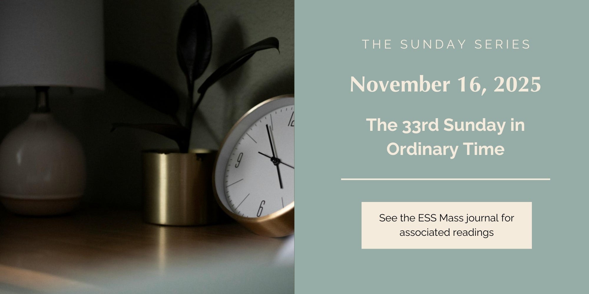 November 16, 2025: Thirty-Third Sunday in Ordinary Time