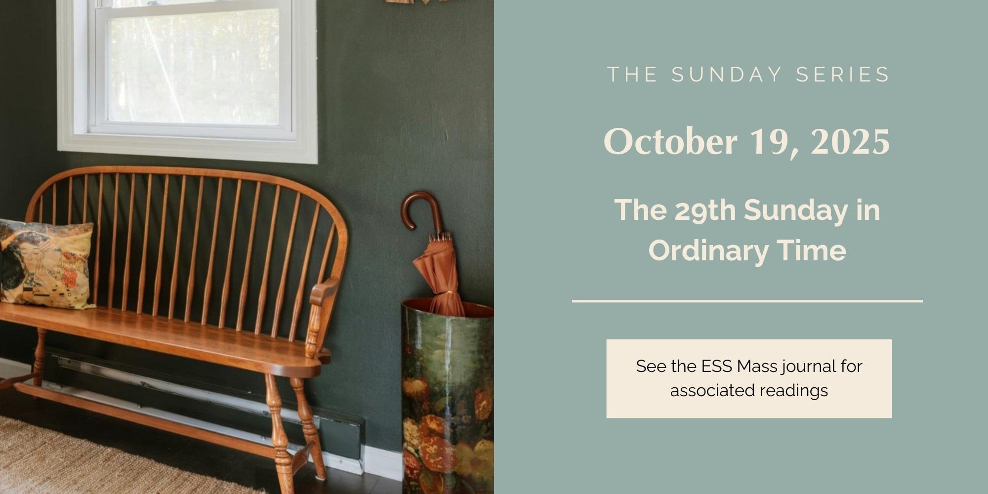 October 19, 2025: Twenty-Ninth Sunday in Ordinary Time