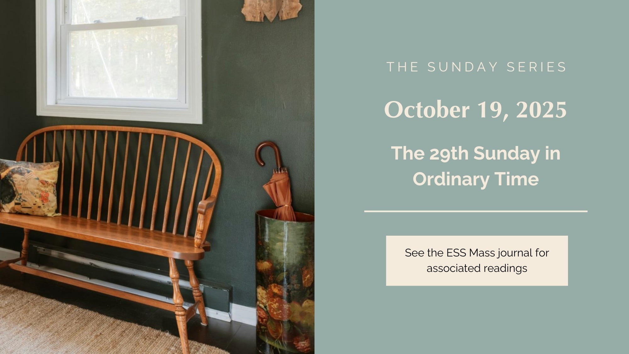 October 19, 2025: Twenty-Ninth Sunday in Ordinary Time