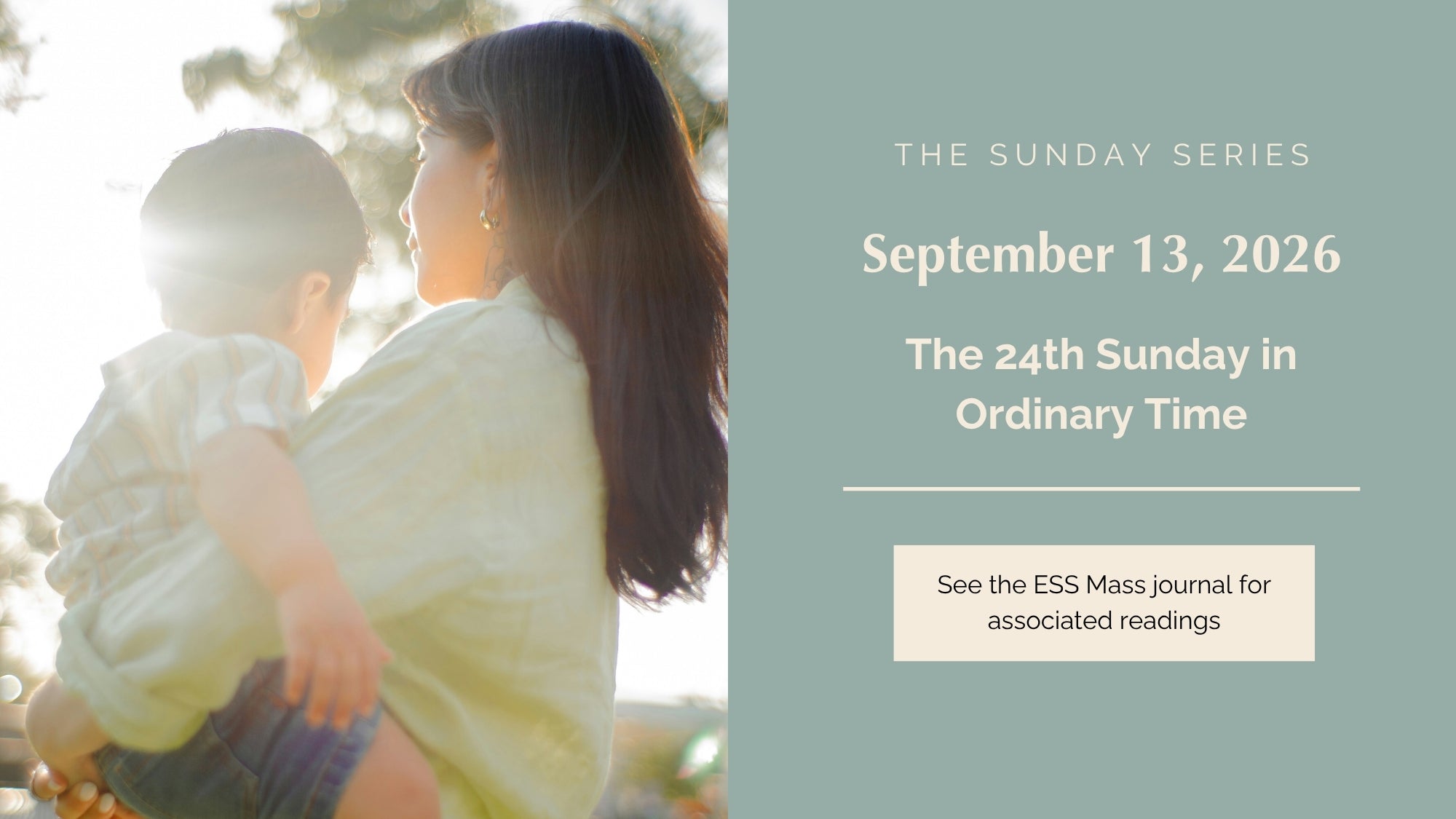 September 13, 2026: Twenty-fourth Sunday in Ordinary Time