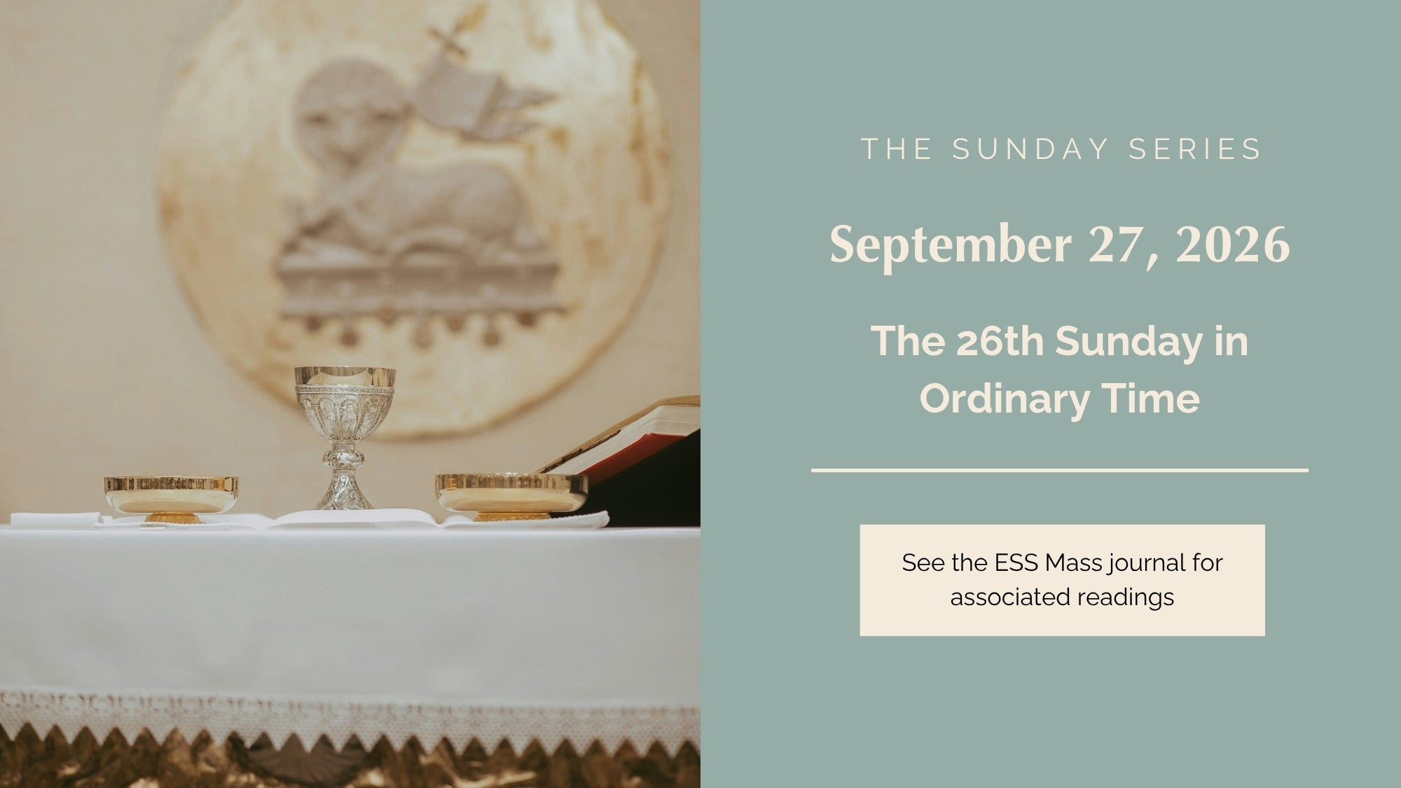 September 27, 2026: Twenty-Sixth Sunday in Ordinary Time